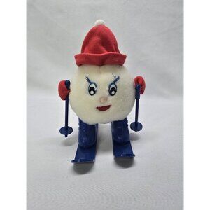 Scotties Little Softie White Plush Sporty On Skis- Vintage Promo Stuffed Toy